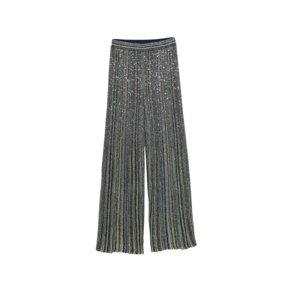 Missoni Donna Verde - Pantaloni A Gamba Larga - Trousers - M