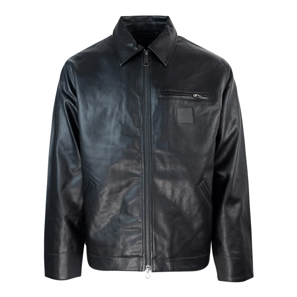 Carhartt WIP Zwarte Synthetisch Leren Ritsjas Black Heren
