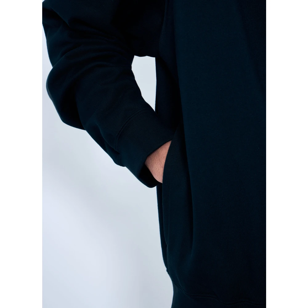 Y-3 Hoodie met logo print Black Heren