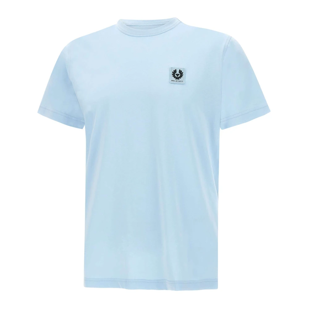 Belstaff Blauw Katoenen T-shirt met Logo Blue Heren