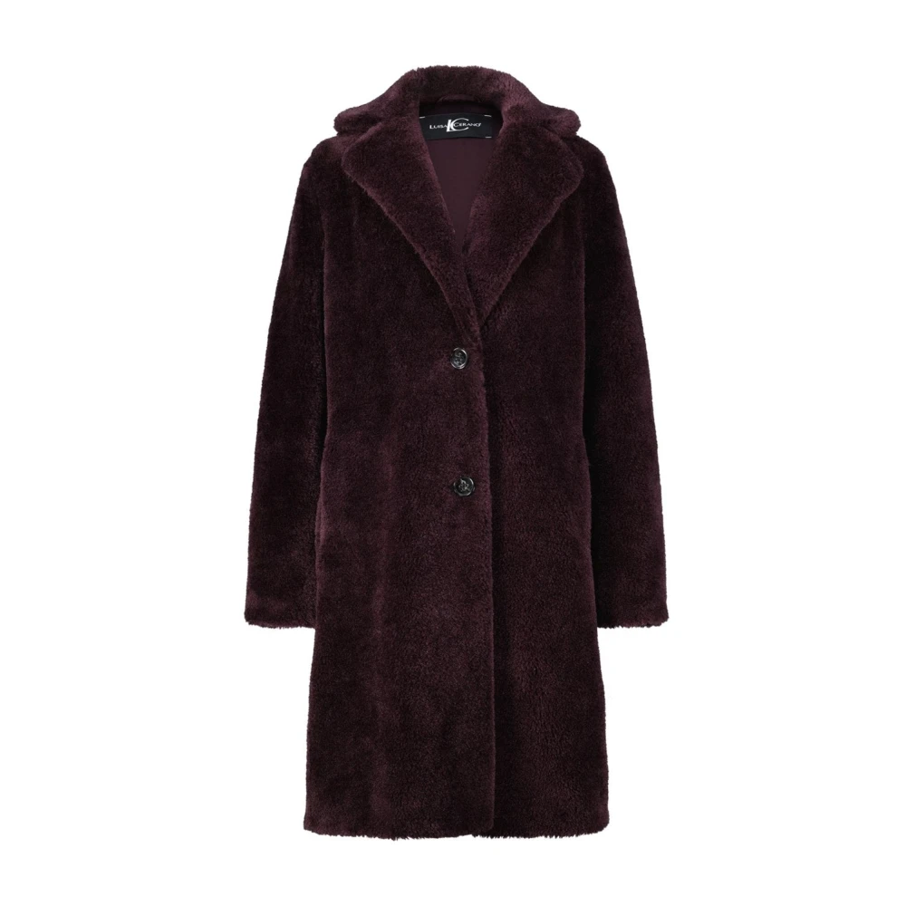LUISA CERANO Bordeaux Faux Fur Blazerjas Red Dames
