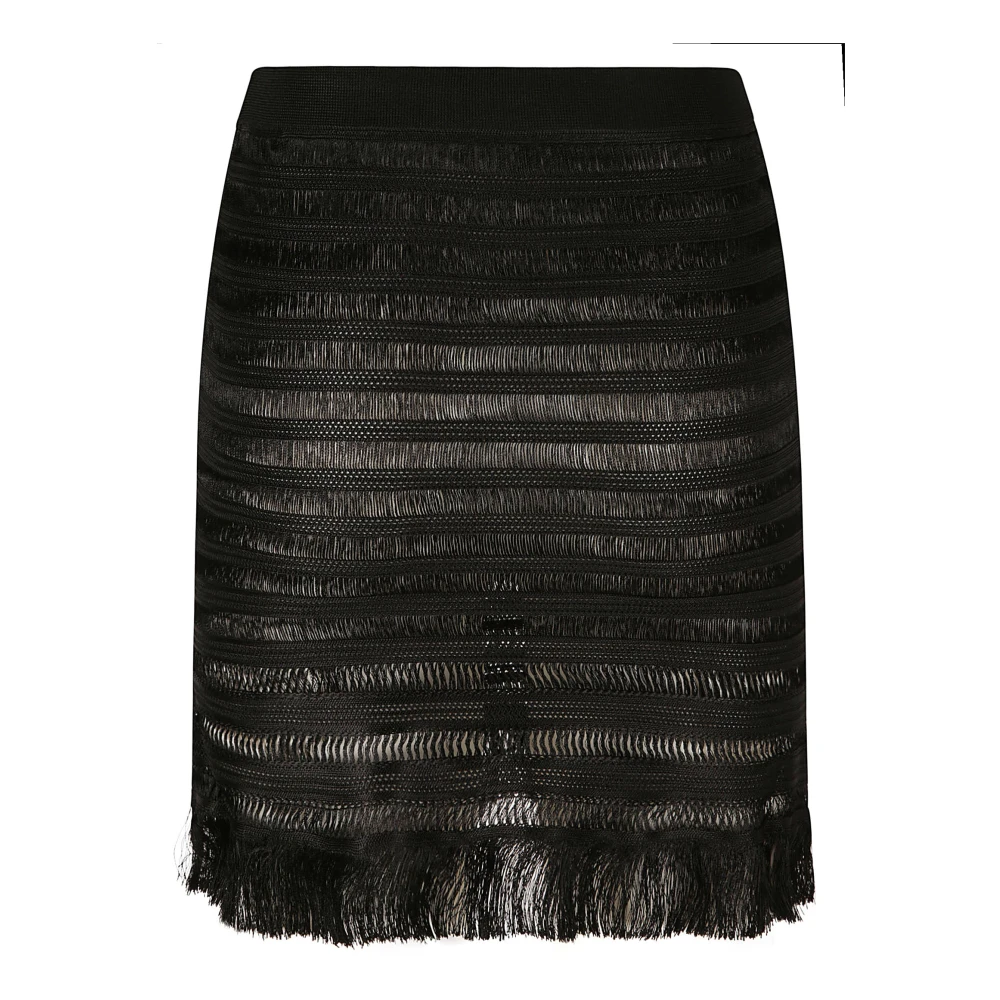 Tom Ford Zwarte Mini Rok Viscose Ladder Black Dames