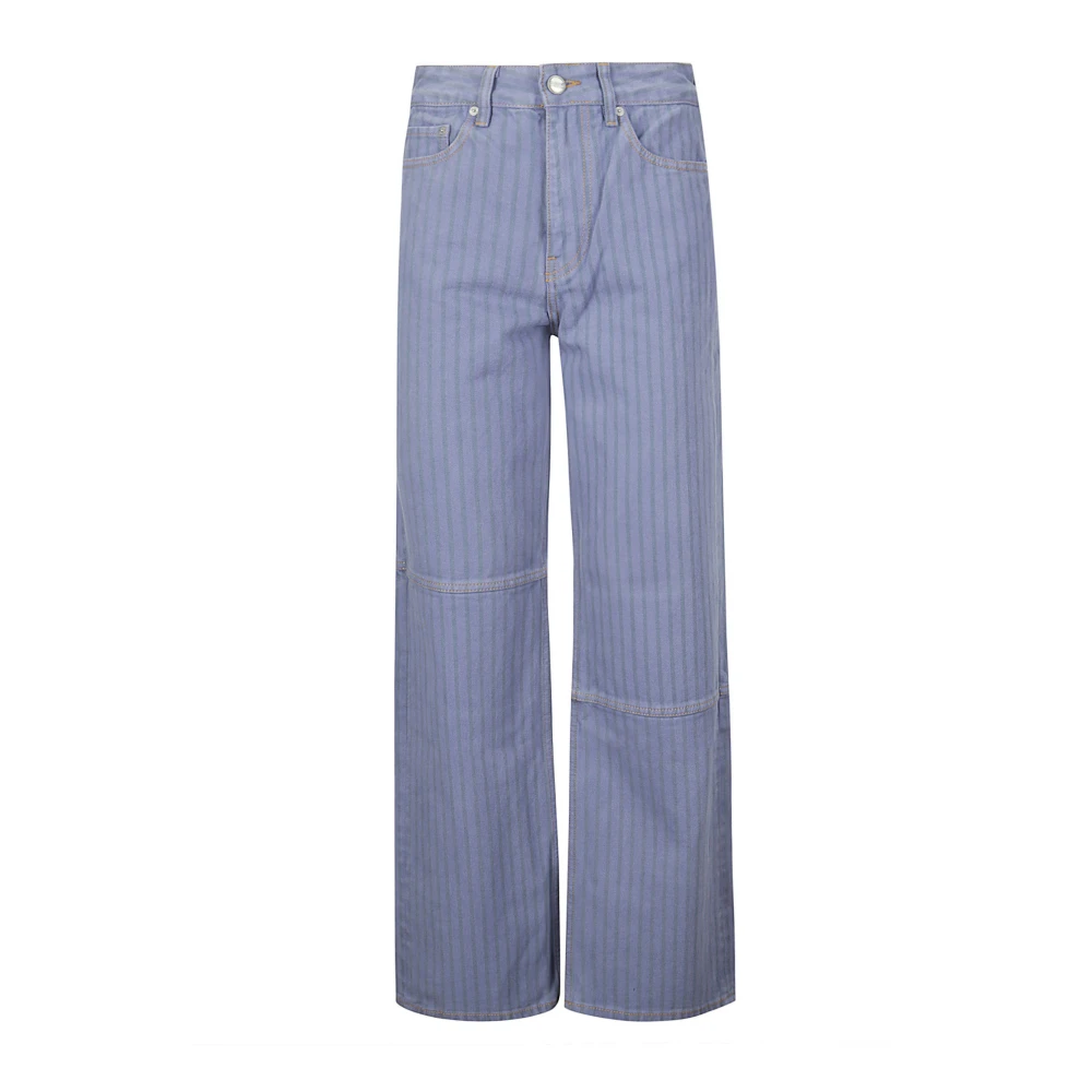 Ganni Overdyed Denim Jeans Blue Dames