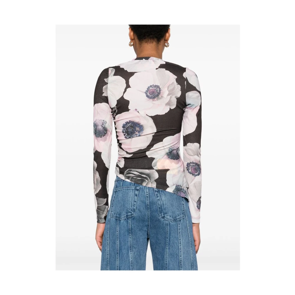 Stine Goya Zwarte Bloemen Trui Multicolor Dames