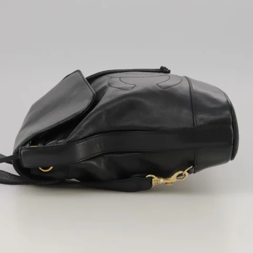 Chanel Vintage Pre-owned Leather crossbody-bags Black Dames