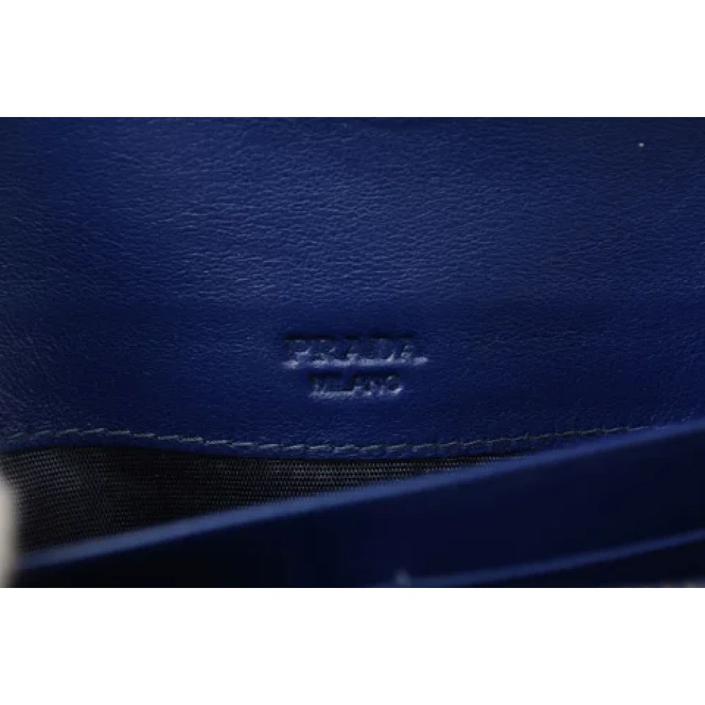 Prada Vintage Pre-owned Canvas wallets Blue Dames