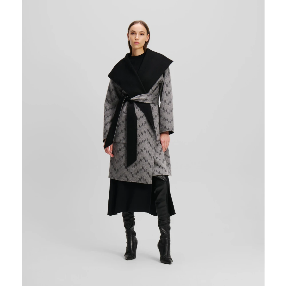 Karl Lagerfeld Zachte omkeerbare jas Black Dames