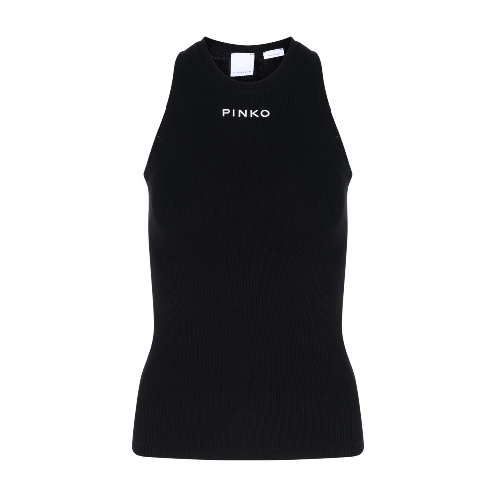 Pinko Stijlvolle Tanktop met Uniek Ontwerp Black Dames