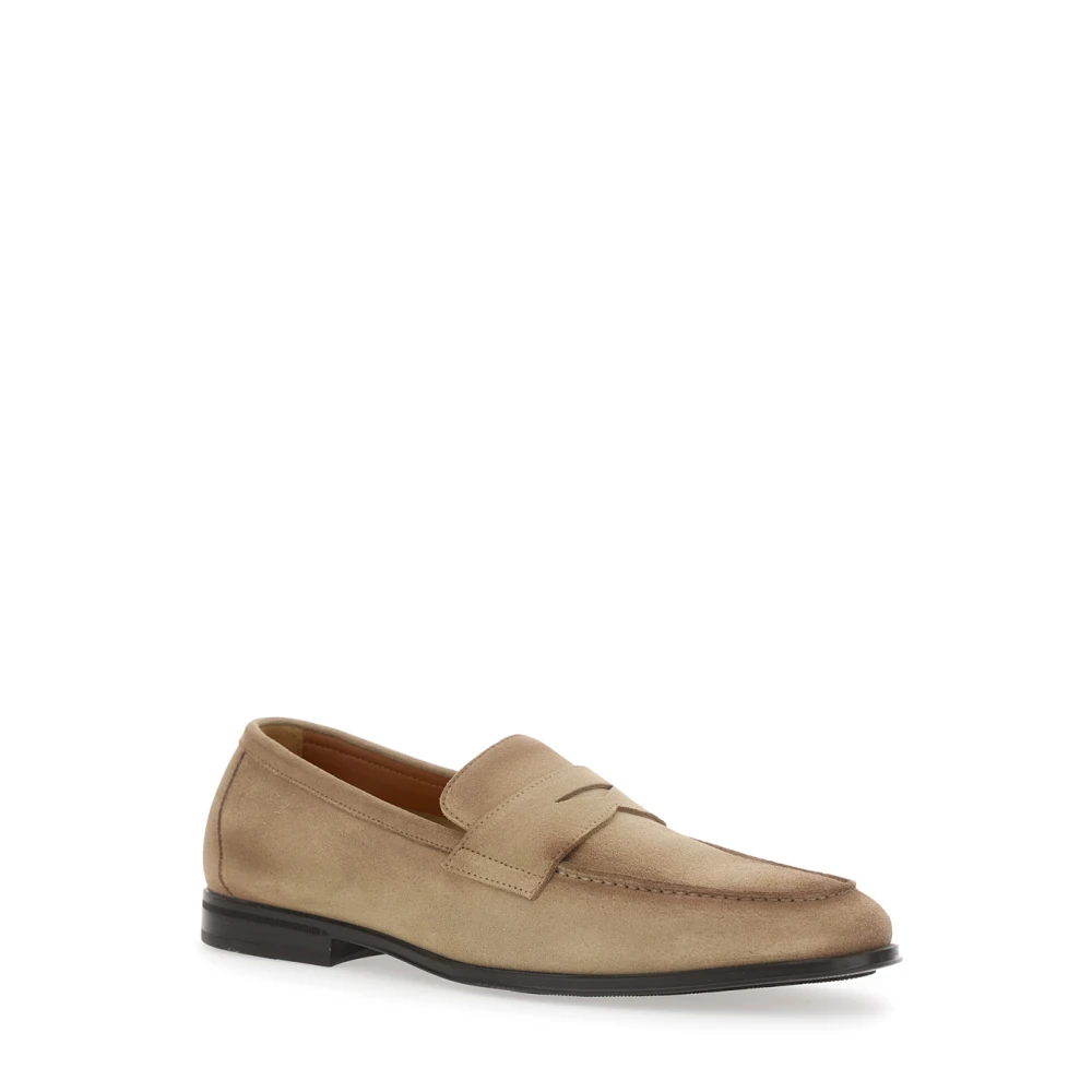 Doucal's Beige Slip-On Loafers in leer Beige Heren