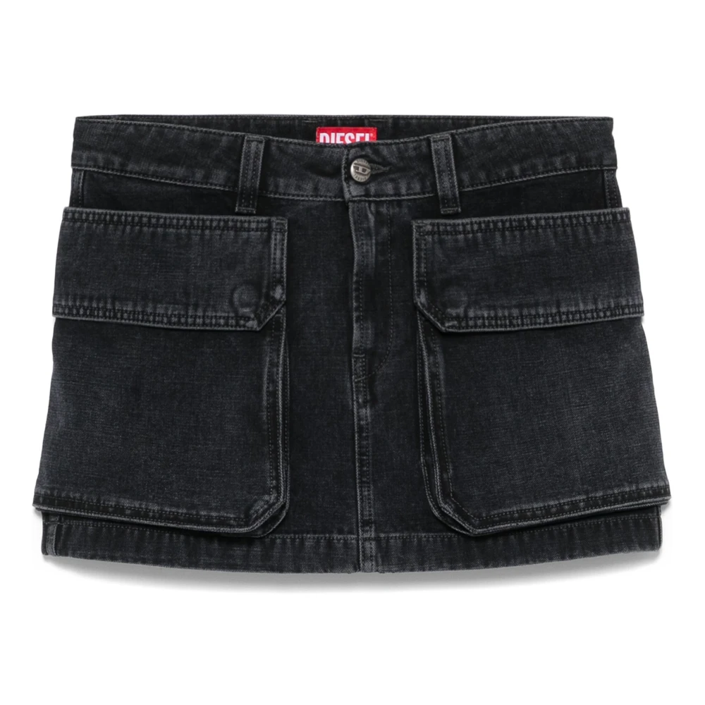 Diesel Zwarte Rok met Zakken Black Dames