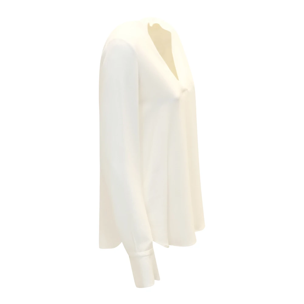 Antonelli Firenze Witte Zijden Aversa T-Shirts Beige Dames