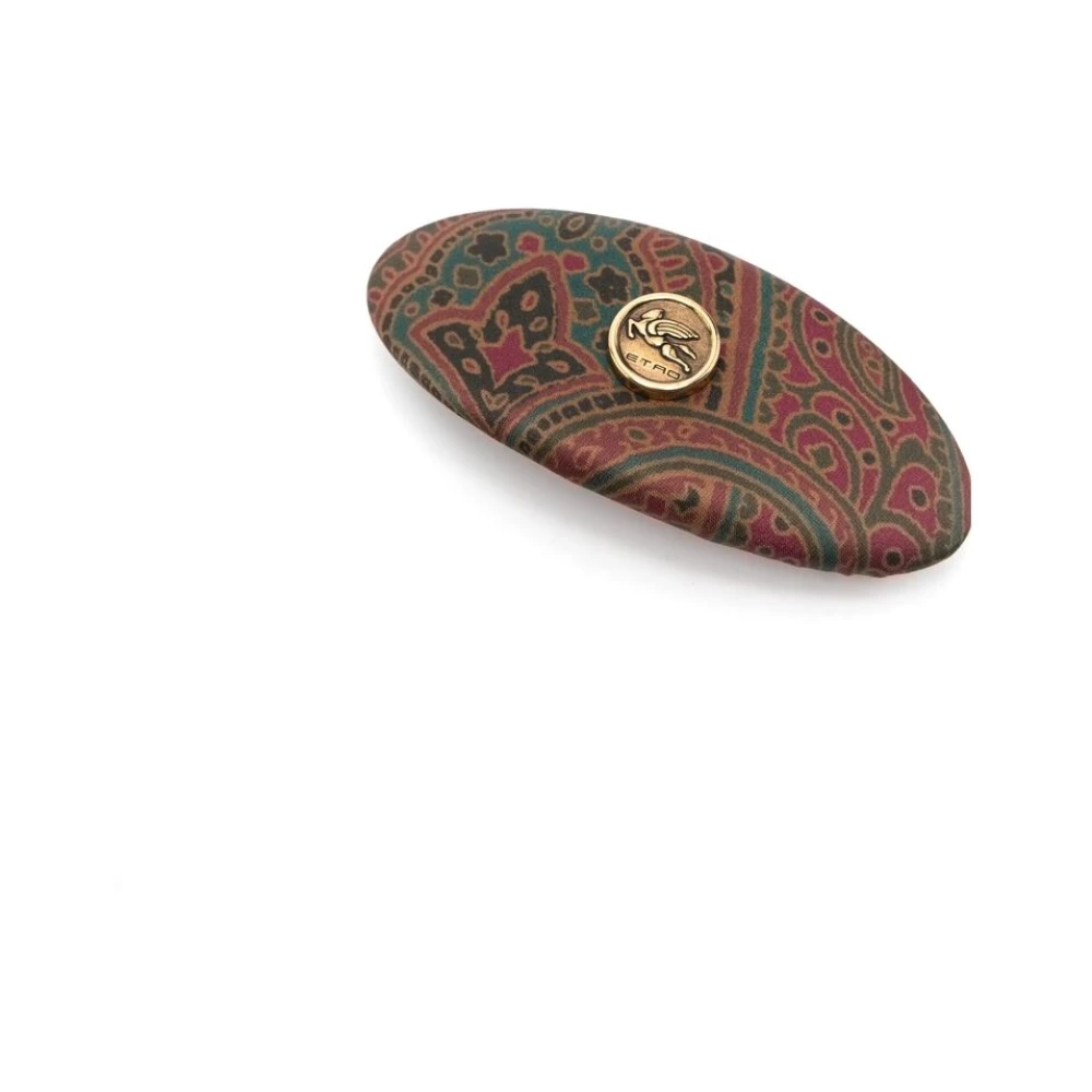 ETRO Donkergroen Pegaso Motif Haaraccessoire Multicolor Dames