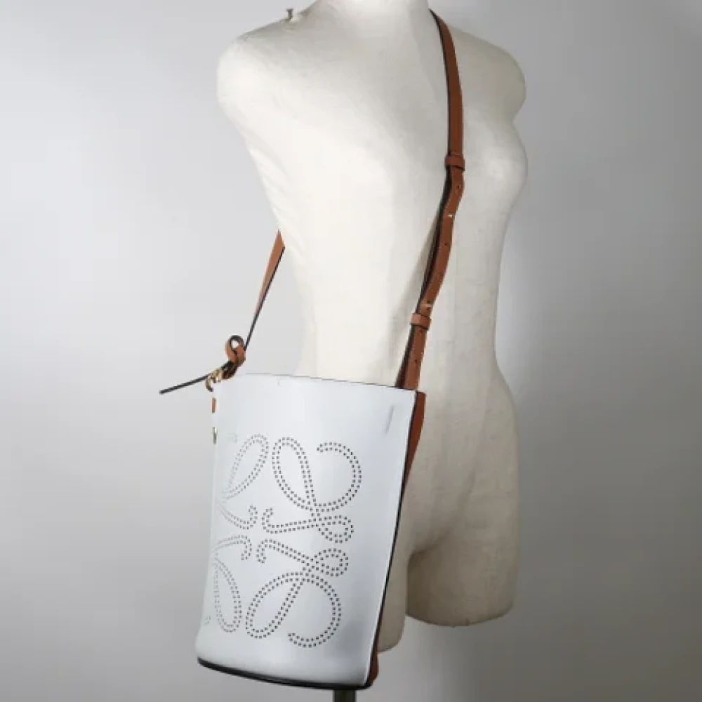 Loewe Pre-owned Leather shoulder-bags White Dames