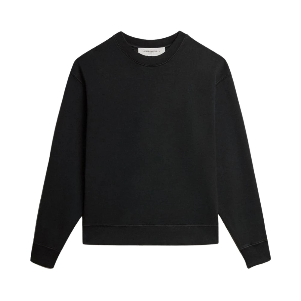 Golden Goose Men's Black/Golden Cotton Crewneck Sweatshirt
