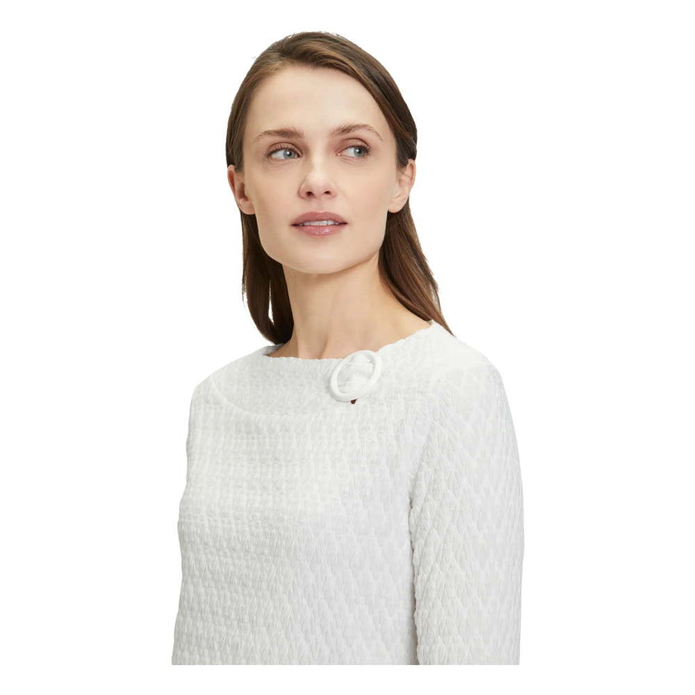 Betty Barclay Gesp Detail Gestreept Shirt White Dames