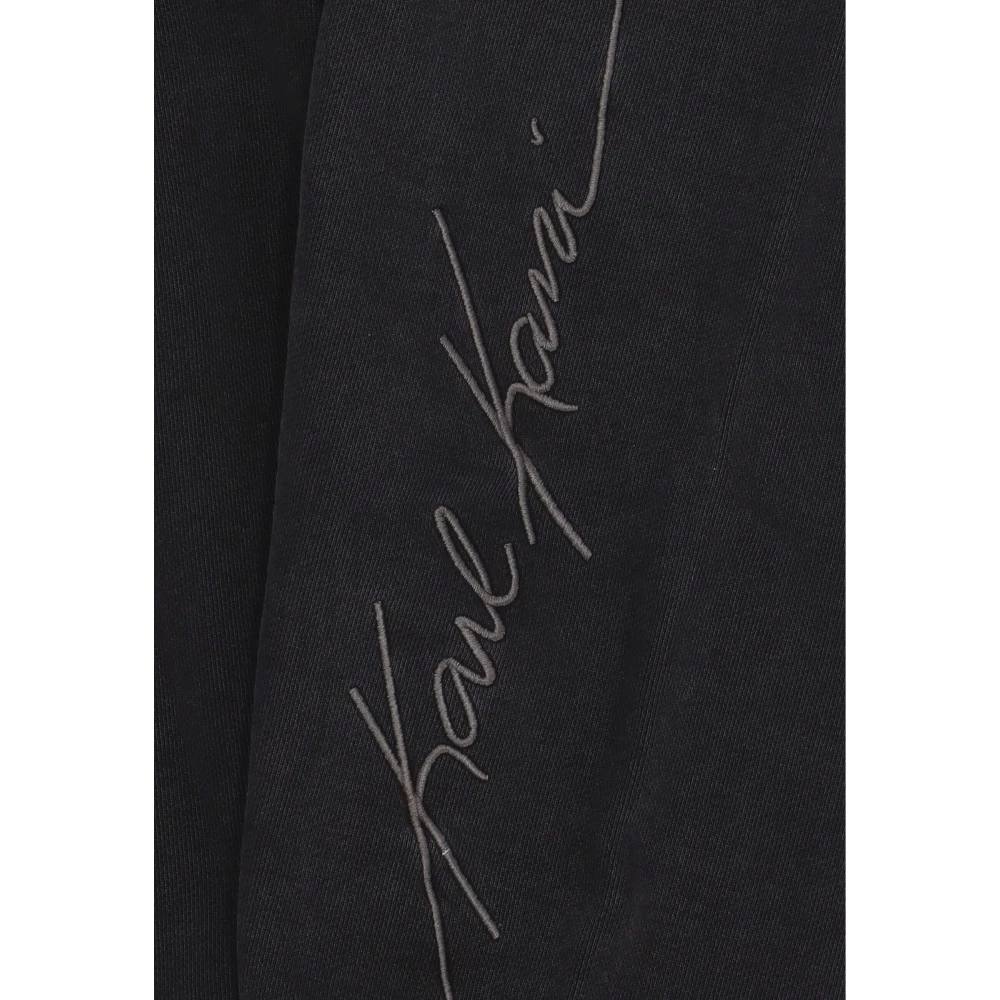 Karl Kani Zwarte Sweatpants Autograph Heavy Fleece Black Heren