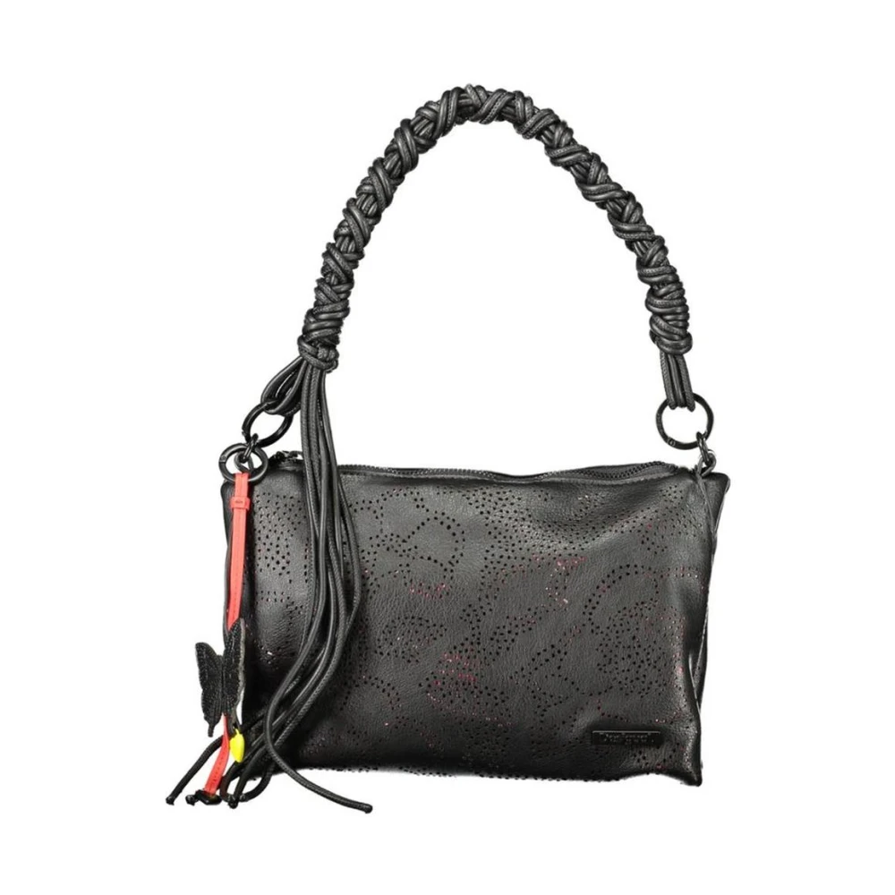 Desigual Medium Perforated Shoulder Bag - Female - Shoulder Bags - Black - One Size - Bags - Image 5