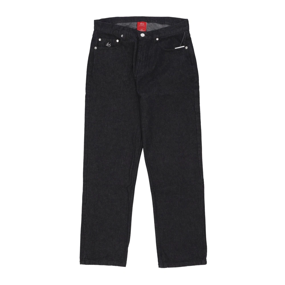 Es Black Straight Fit Jeans, Male, W38, Wash Baggy Denim Jeans