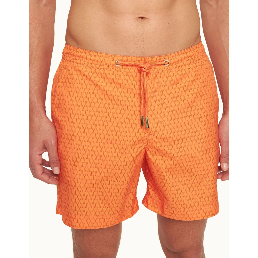 Orlebar Brown Hexagon Oranje Bulldog Zwembroek Orange Heren