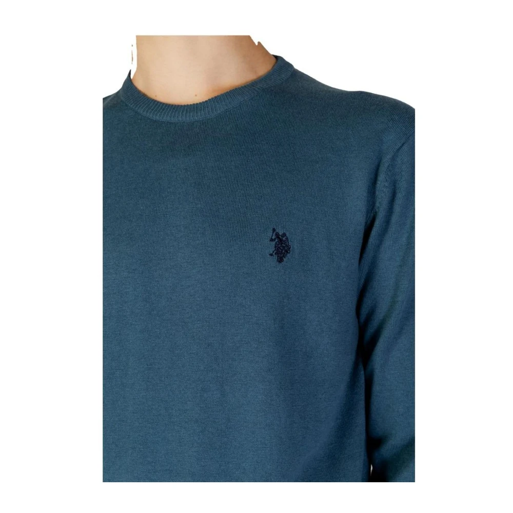 U.s. Polo Assn. Blauwe Cashmere Gebreide Trui Blue Heren