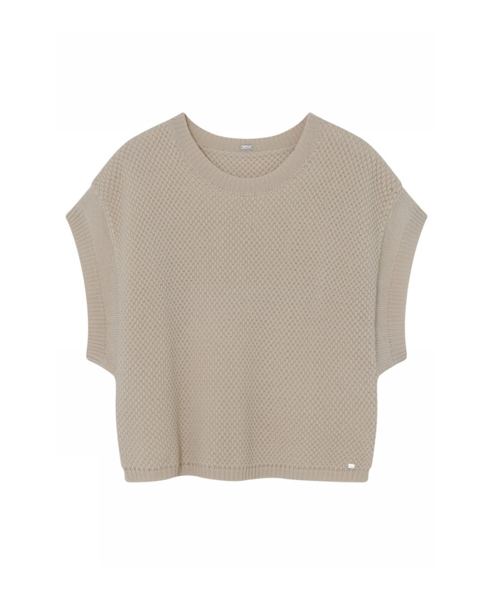 cape-en-tricot-a-manches-courtes