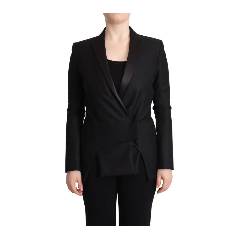Costume National Women's Black Elegant Double-Breasted Blazer