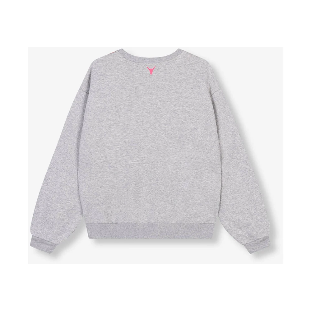 Alix The Label Gestreepte Tape Sweater Gray Dames