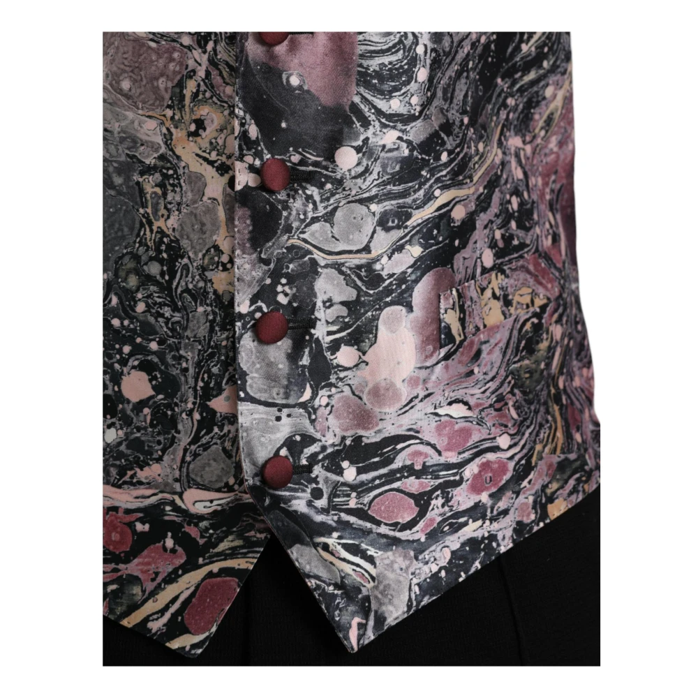 Dolce & Gabbana Galaxy Zijden Formeel Vest Multicolor Heren