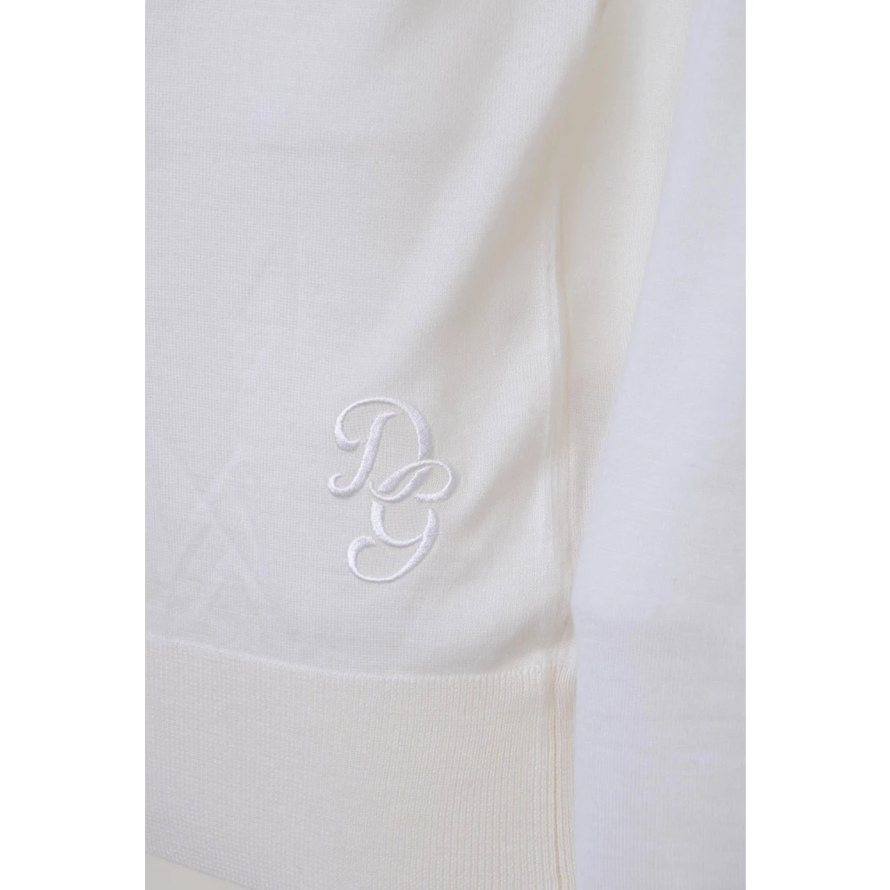 Dolce & Gabbana Heren V-Neck Trui White Heren
