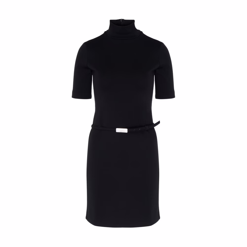 Schwarzes Halle Wollkleid