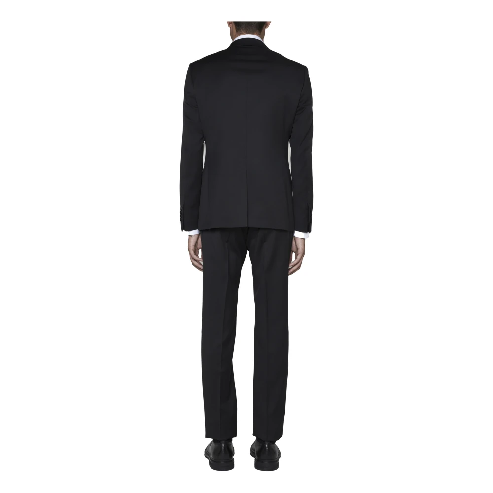 Tagliatore Wollen Avondpak met Tailored Cut Black Heren