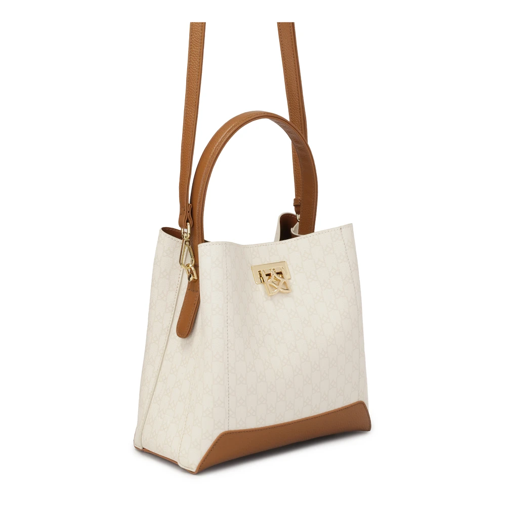 Kazar Tweekleurige handtas versierd met print White Dames