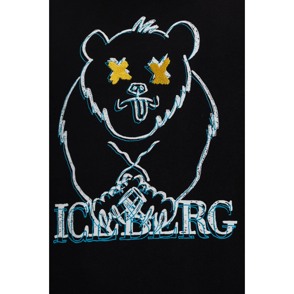 Iceberg Sweatshirt met logo Black Heren