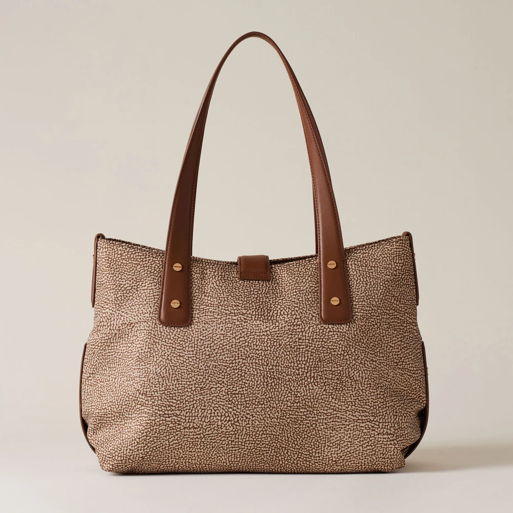 Borbonese Eclipse Shopper in Beige Dames