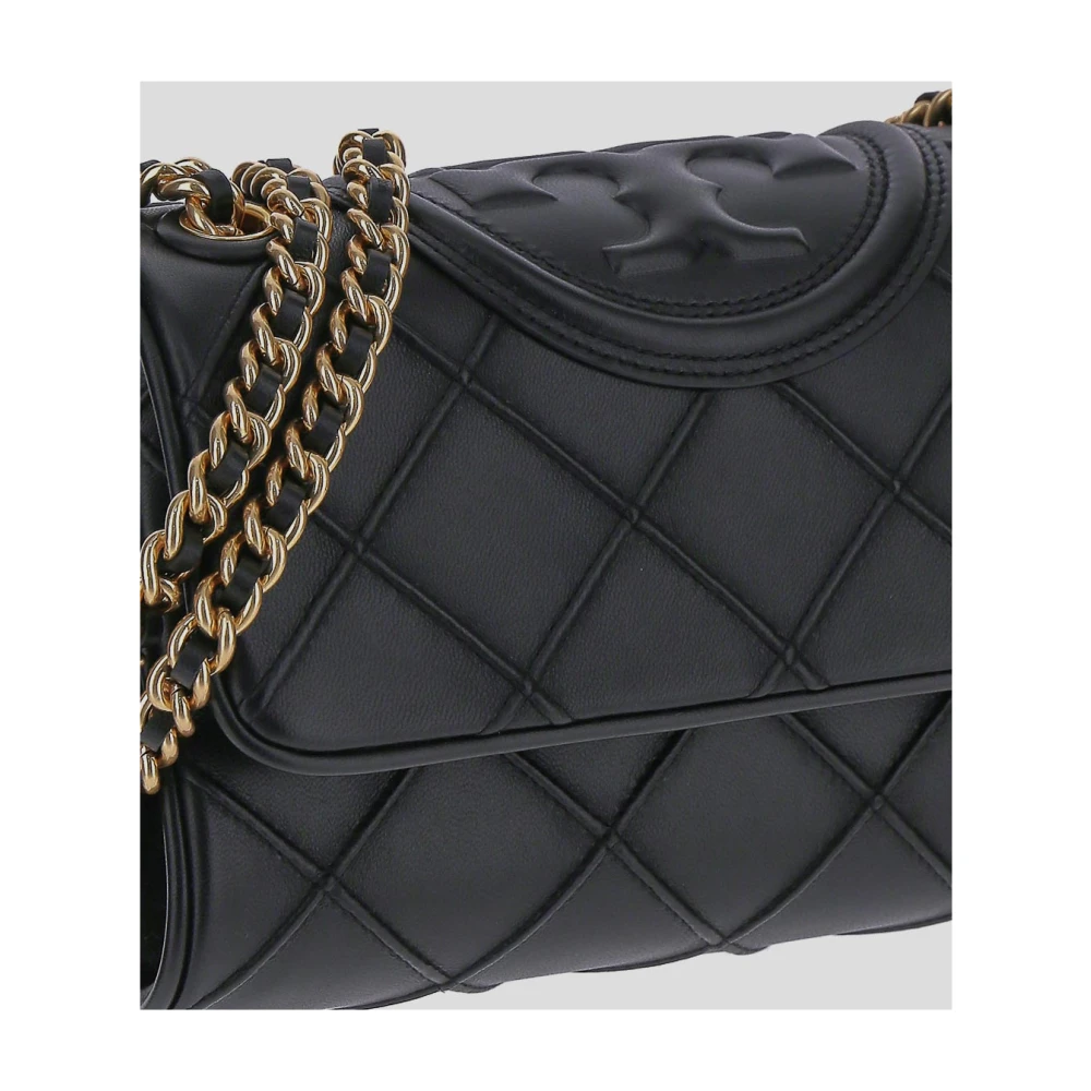 TORY BURCH Leren Fleming Tas Black Dames