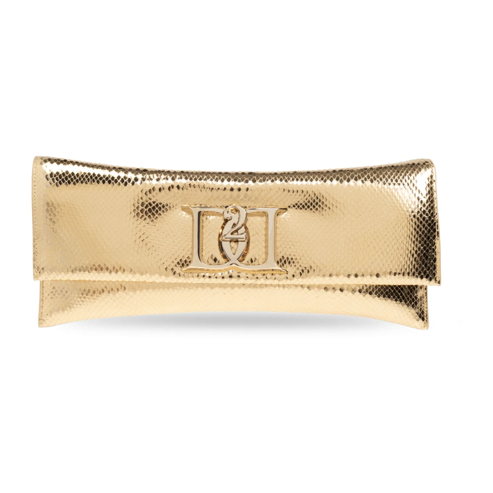 Dsquared2 Clutch met logo Yellow Dames