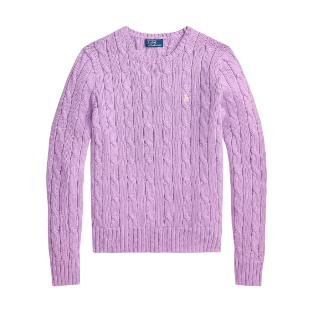 Polo Ralph Lauren Women's Purple Maglia Intrecciata Girocollo