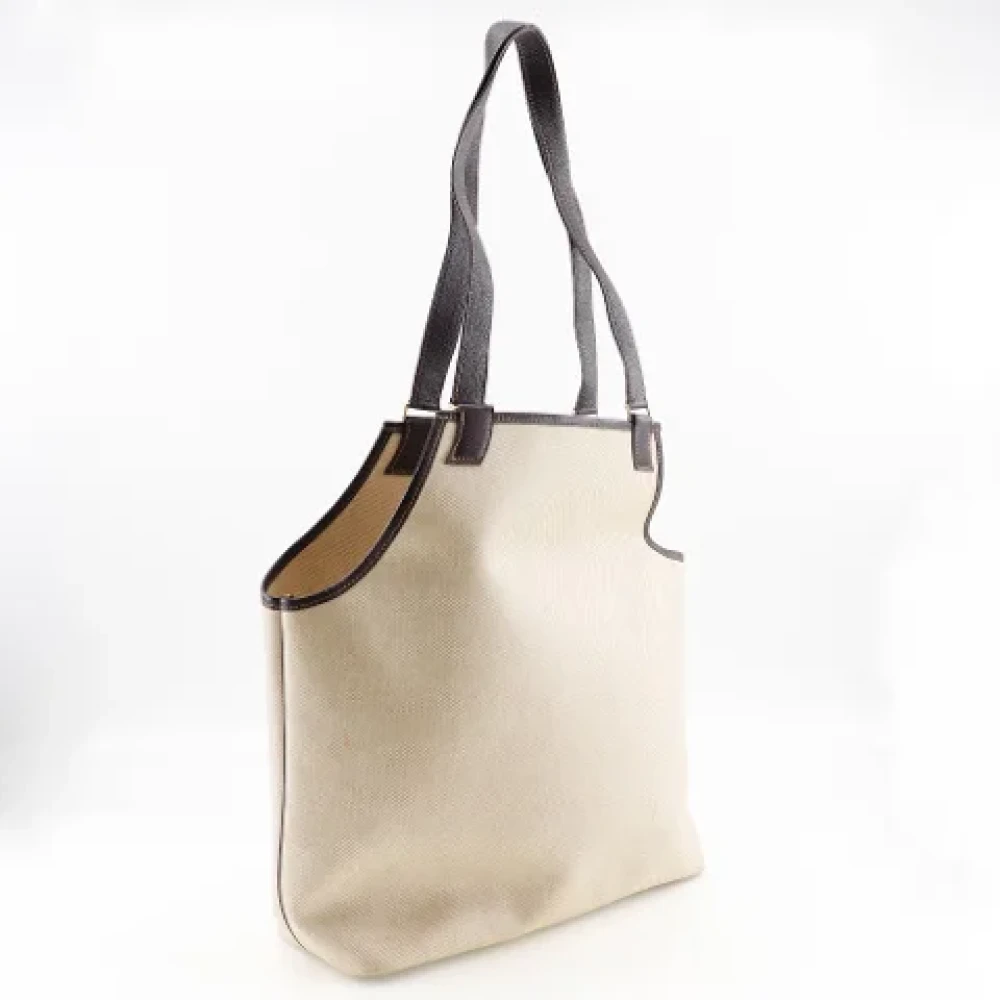 Hermès Vintage Pre-owned Canvas shoulder-bags Beige Dames