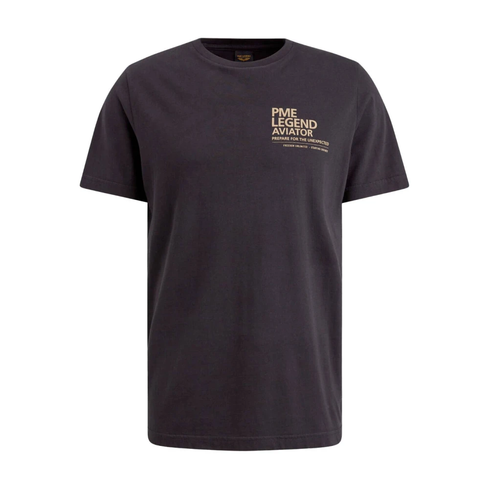 PME Legend Korte Mouw R-hals Jersey Shirt Brown Heren