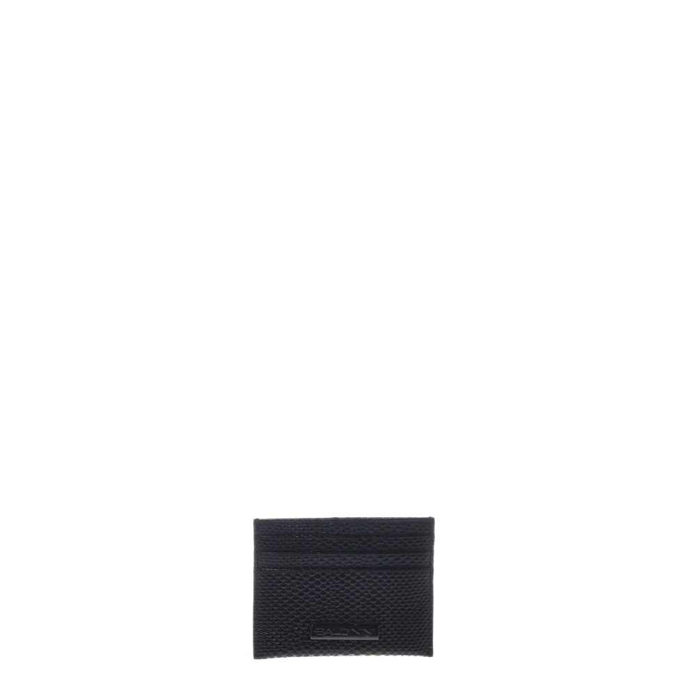 Baldinini Men's Black Wallets & Cardholders, One Size, Lizard Print Cardholder