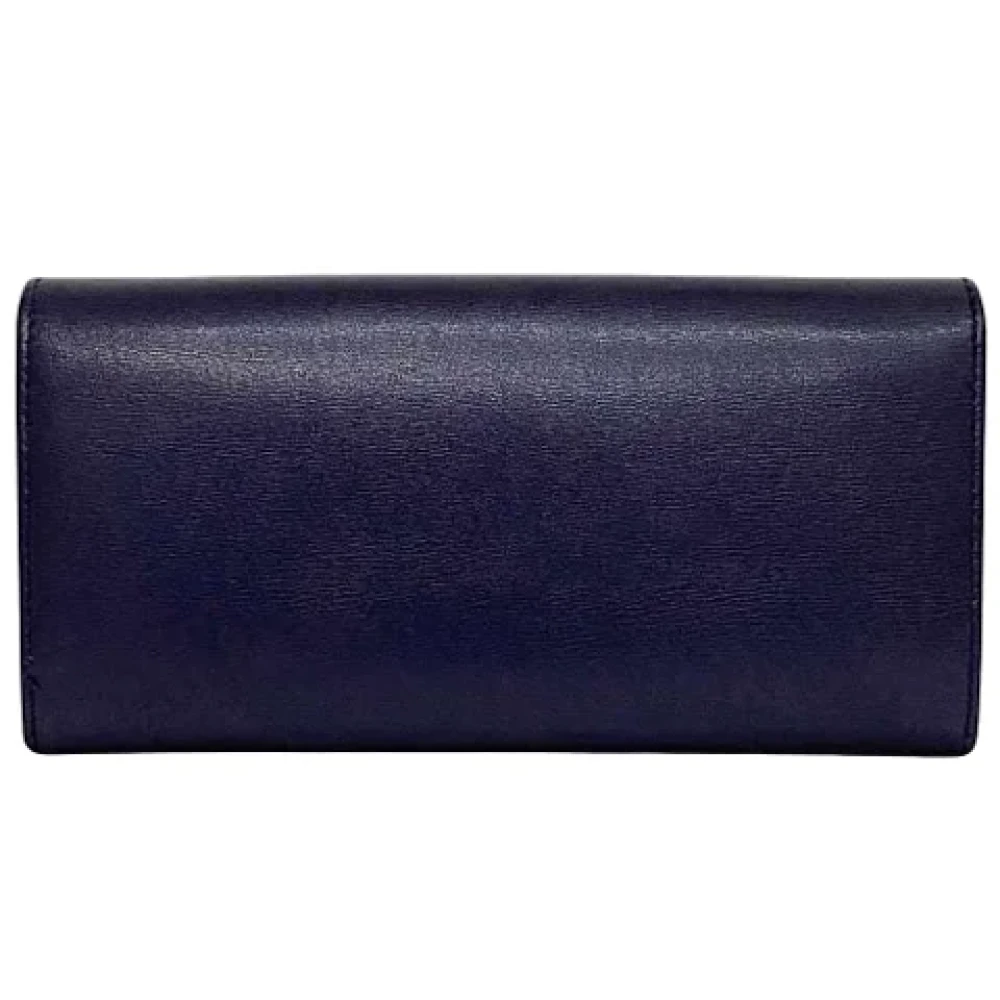 Salvatore Ferragamo Pre-owned Leather wallets Blue Dames
