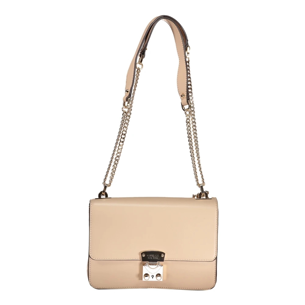 Guess Beige Eliette Ketting Schoudertas Beige Dames