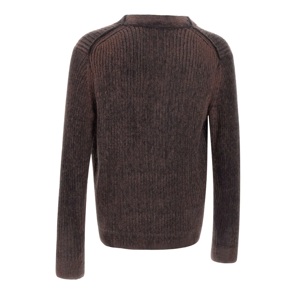 Paul Smith Heren wollen vest aubergine V-hals Brown Heren