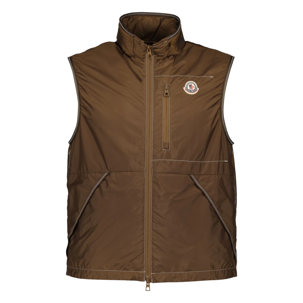 Moncler Men's Brown Waistcoats, Xl, Ansiei Vest