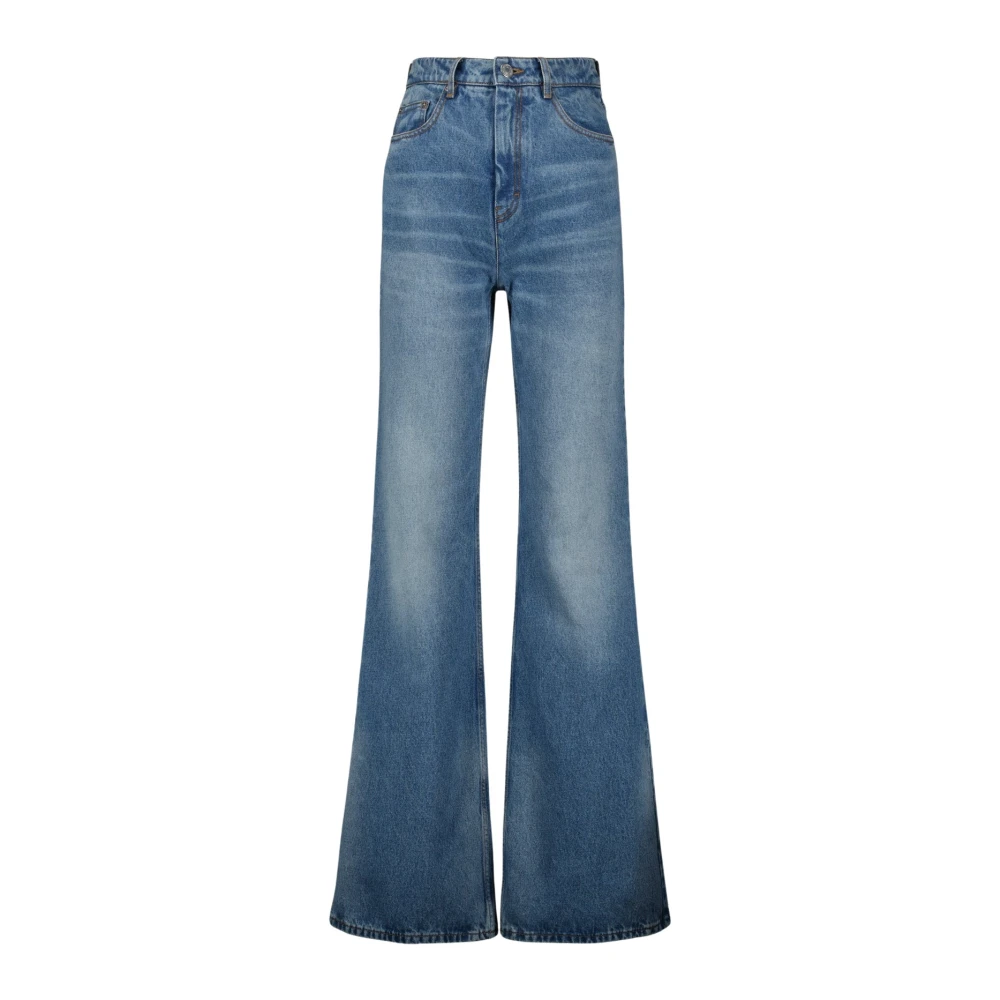 Ami Paris Blauwe Flare Denim Jeans Blue Dames