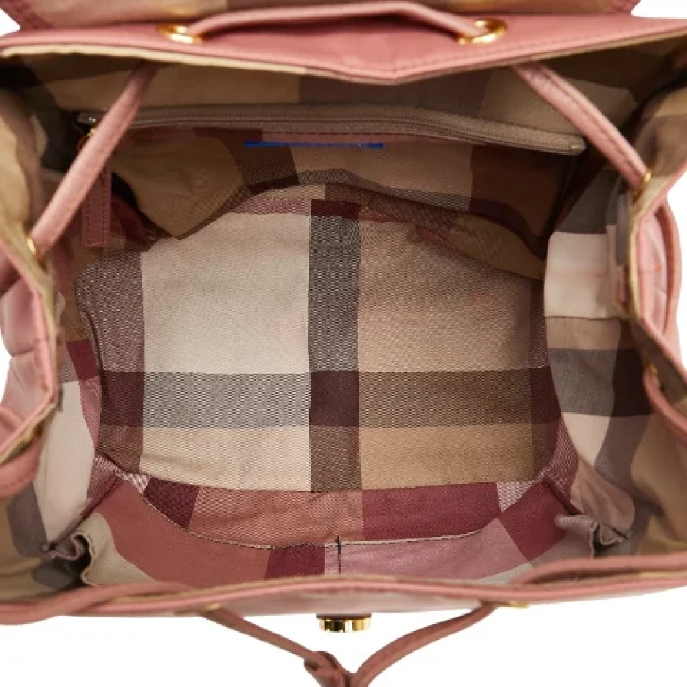 Burberry Vintage Pre-owned Canvas backpacks Pink Dames
