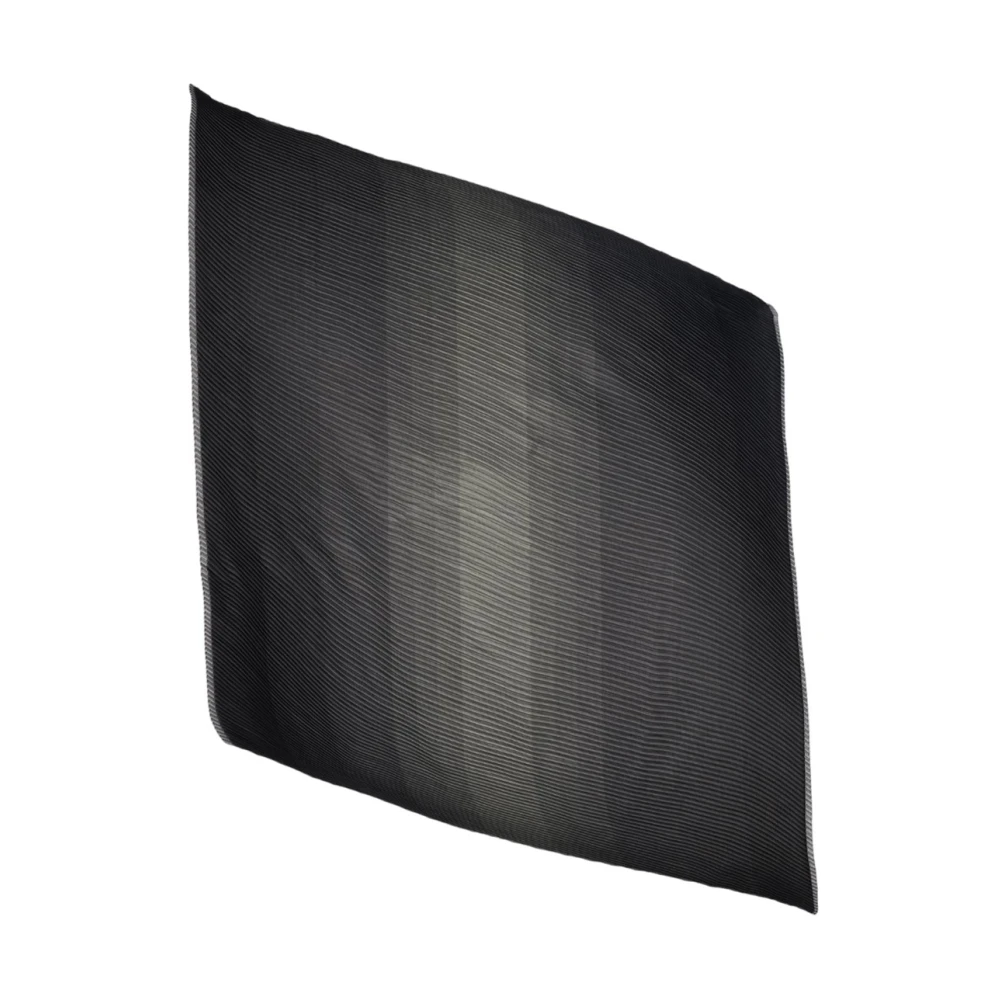 Emporio Armani Geplooide Sjaal met Contrastranden Black Dames