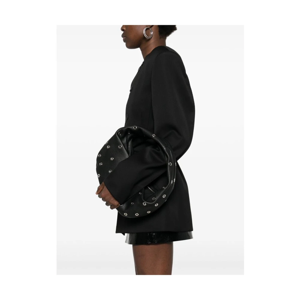 Khaite Zwarte leren schoudertas Black Dames