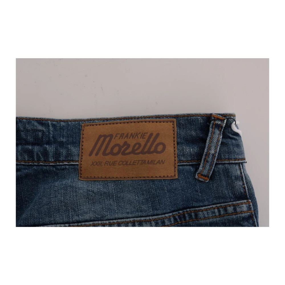 Frankie Morello Blauwe Wassing Slim Fit Jeans Blue Heren