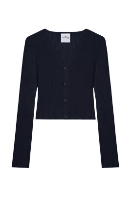blue-v-neck-sweater-with-logo-applique